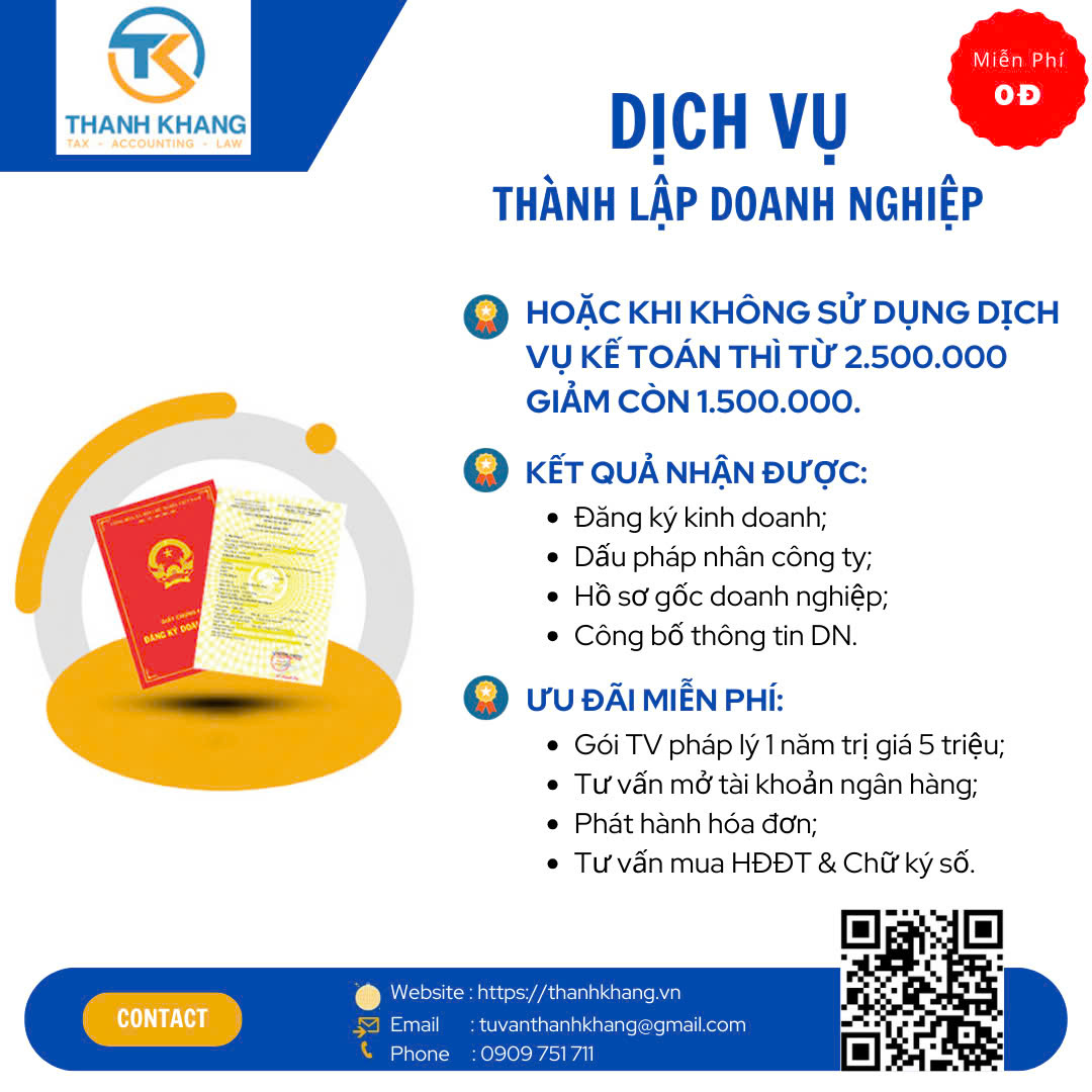 DỊCH VỤ THÀNH LẬP CÔNG TY CỦA THÀNH KHANG