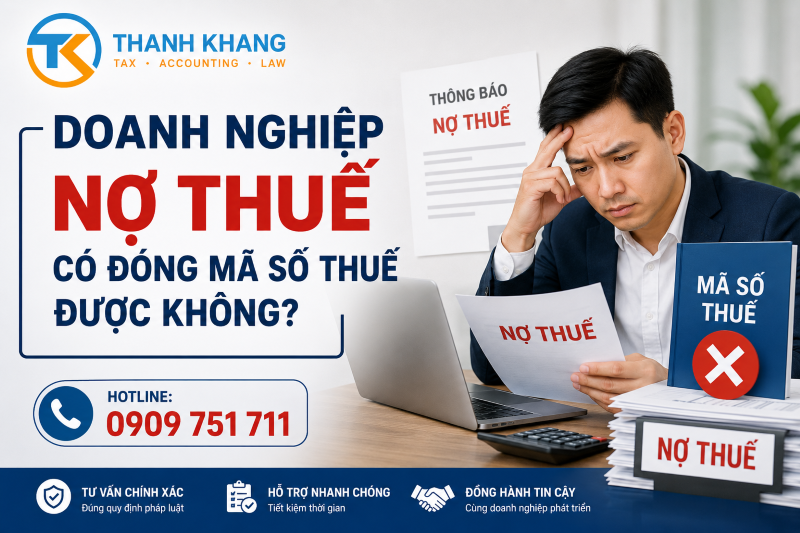 Doanh nghiệp nợ thuế có đóng mã số thuế được không? Quy định mới nhất