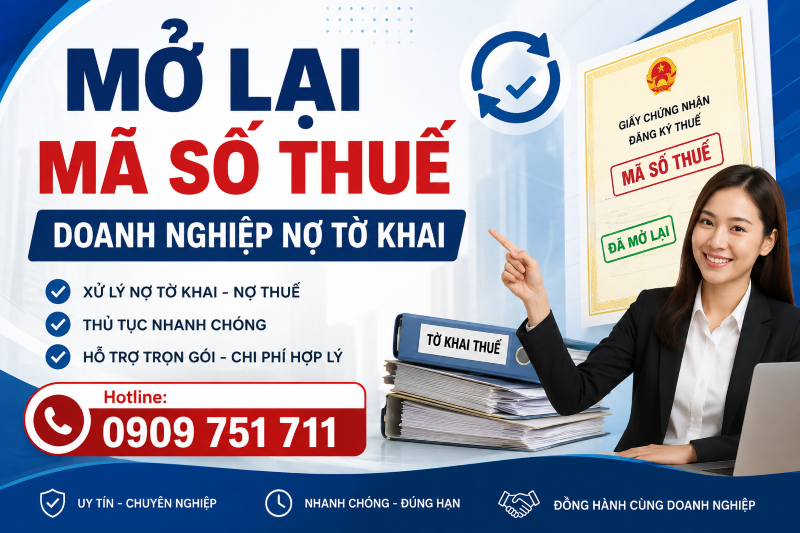Mở lại mã số thuế doanh nghiệp nợ tờ khai: Quy trình và hồ sơ cần biết